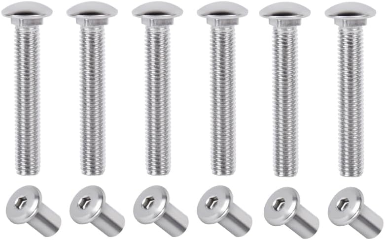 KishYa 6 Pcs Trailer Hasp Bolt Kit for Trailer Cam Action Hasp, Trailer Hasp Bolt Kit, 2 in Stainless Steel Trailer Hasp Bolt for Cam Bar Lock - Image 1